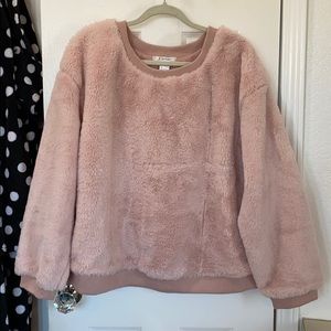 K. Jordan Pink Fluffy Sweater 2x